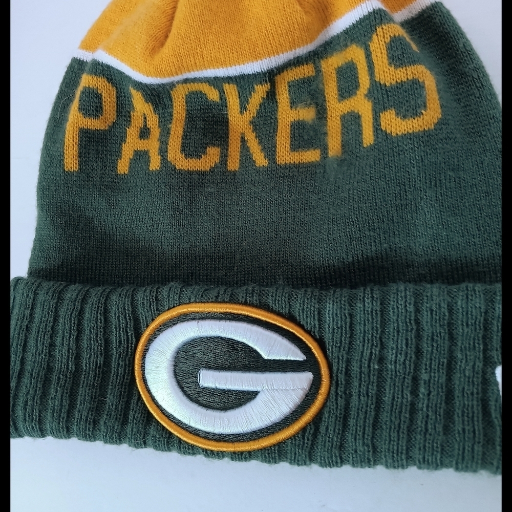 Green Bay Packers Knit Winter Hat Beanie NFL Football New Era One Size - Picture 3 of 5